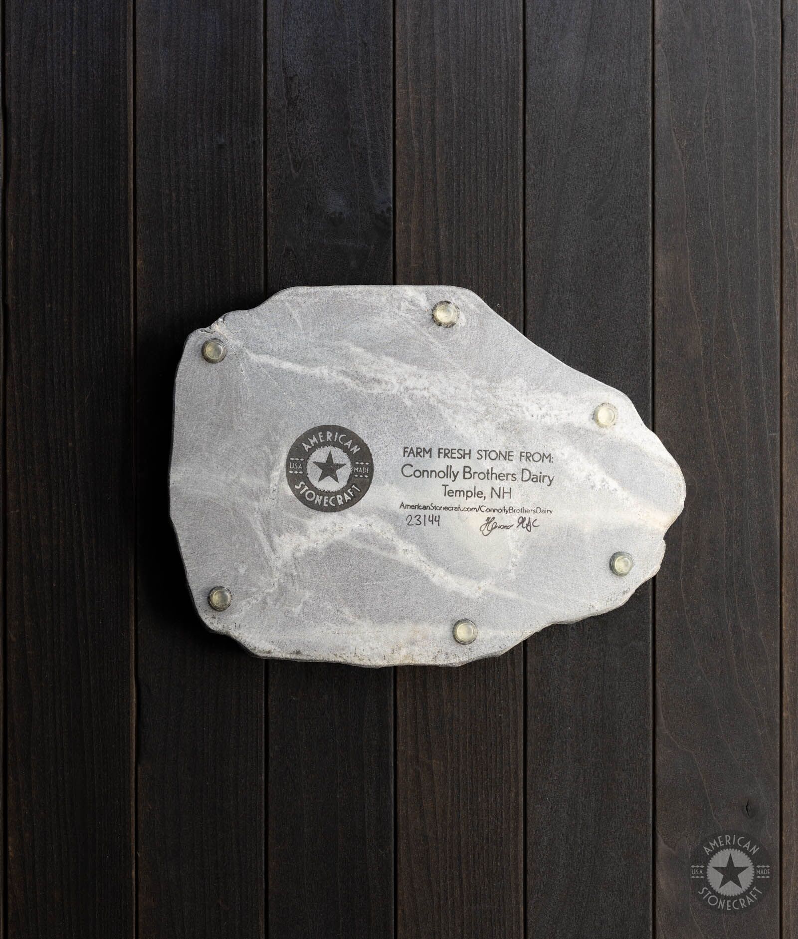 Stone Cheese Board 11" from Connolly Brothers Dairy in Temple, NH - #23144 - Image 7