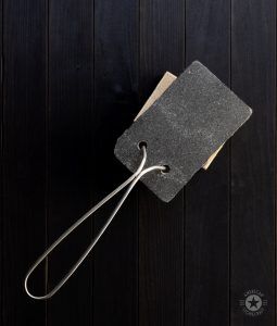 Cooking Stone Set | 8" x 5" x 3/4" Black Stone + Steel Handle and Wood Resting Block