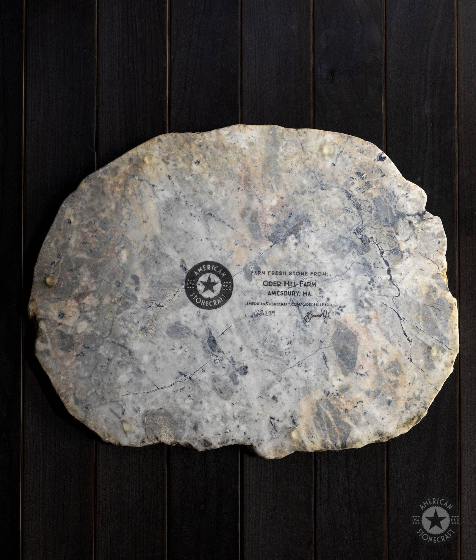 Stone Cheese Board 18" from Cider Hill Farm, Amesbury, MA - #23229 - Image 6