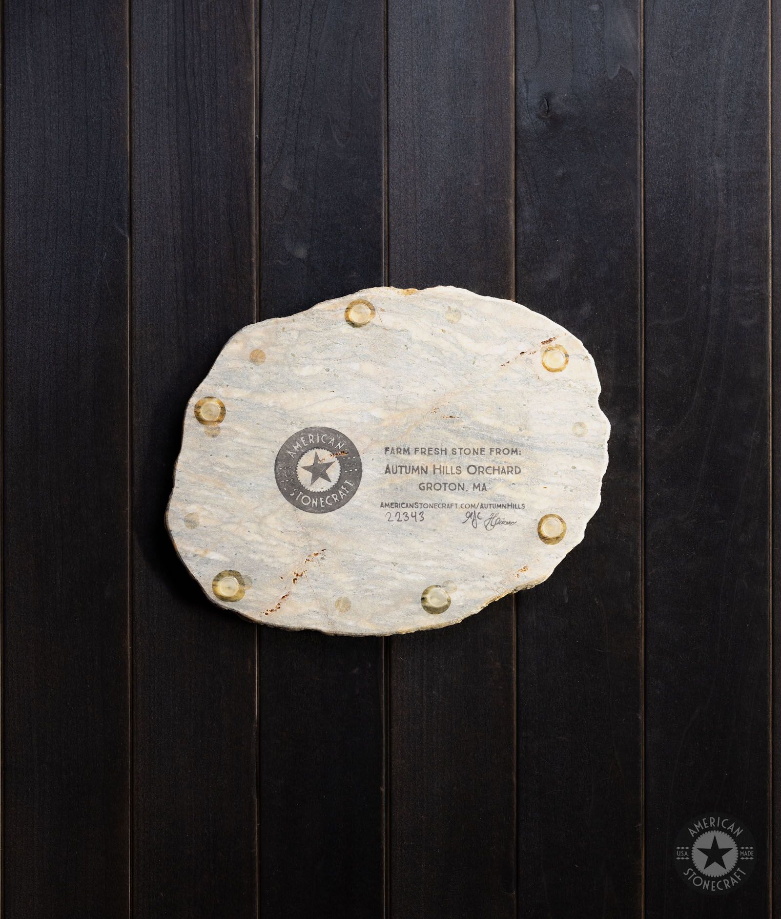 Stone Cheese Board 10″ from Autumn Hills Orchard in Groton MA – #22343 - Image 6