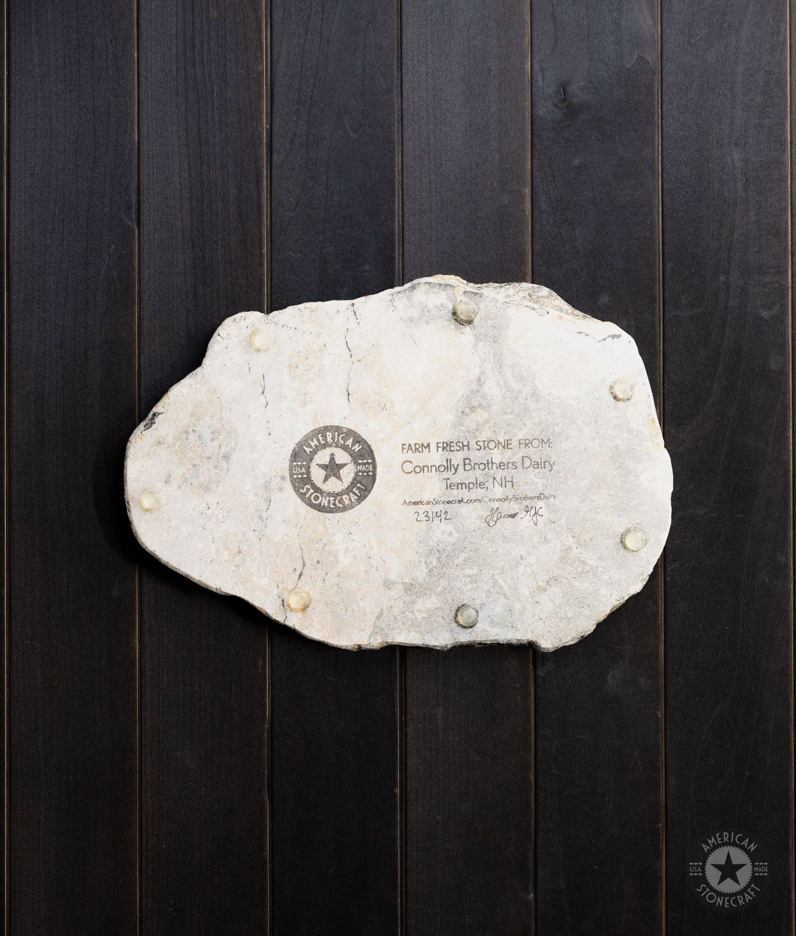 Stone Cheese Board 12″ from Connolly Brothers Dairy in Temple NH – #23142 - Image 6
